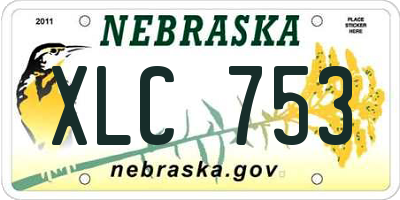 NE license plate XLC753