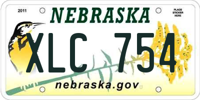 NE license plate XLC754