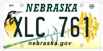 NE license plate XLC761