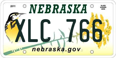 NE license plate XLC766