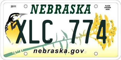 NE license plate XLC774