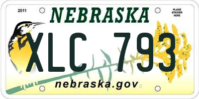 NE license plate XLC793