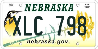 NE license plate XLC798