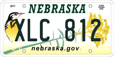 NE license plate XLC812
