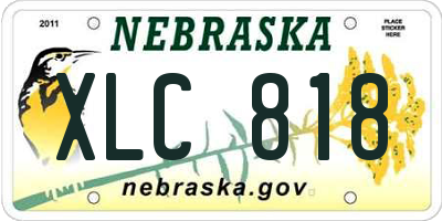 NE license plate XLC818