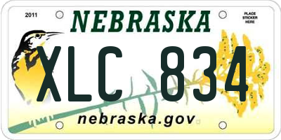 NE license plate XLC834