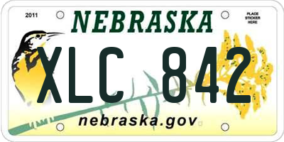 NE license plate XLC842
