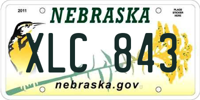 NE license plate XLC843