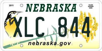 NE license plate XLC844