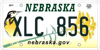 NE license plate XLC856