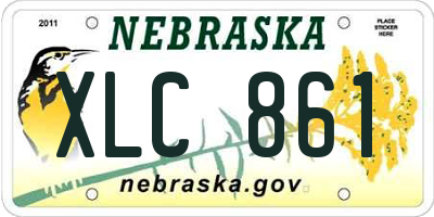 NE license plate XLC861