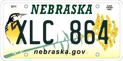 NE license plate XLC864