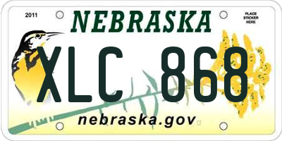 NE license plate XLC868