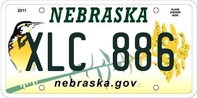 NE license plate XLC886