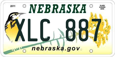 NE license plate XLC887