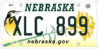 NE license plate XLC899