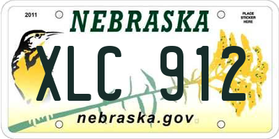 NE license plate XLC912