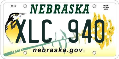 NE license plate XLC940