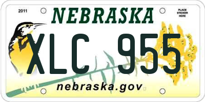 NE license plate XLC955