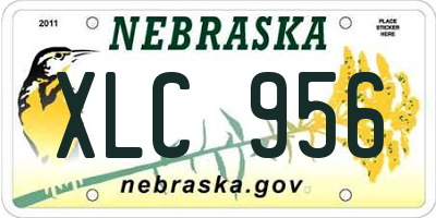 NE license plate XLC956