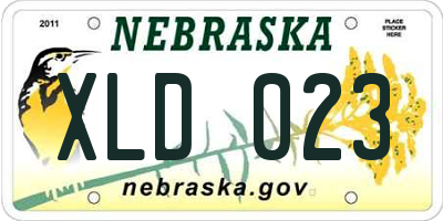 NE license plate XLD023