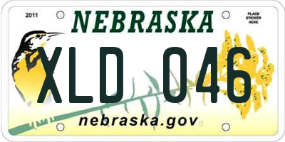NE license plate XLD046