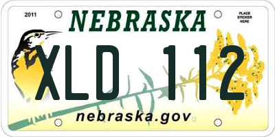 NE license plate XLD112