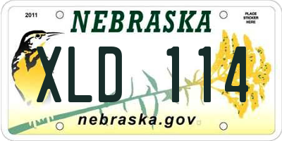 NE license plate XLD114