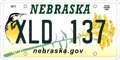 NE license plate XLD137