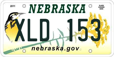 NE license plate XLD153