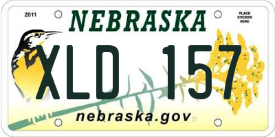 NE license plate XLD157