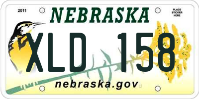 NE license plate XLD158
