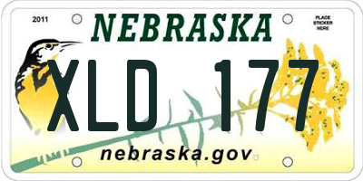 NE license plate XLD177