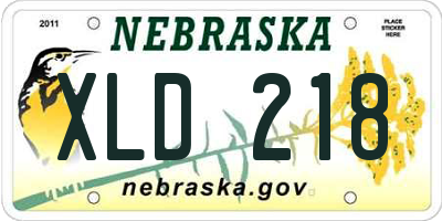 NE license plate XLD218