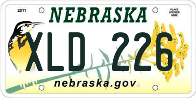 NE license plate XLD226