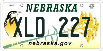 NE license plate XLD227