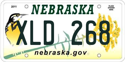 NE license plate XLD268