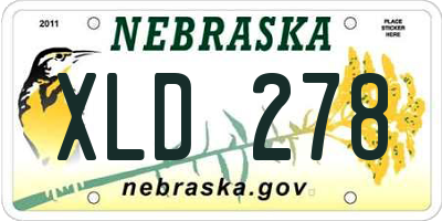 NE license plate XLD278