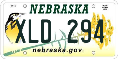 NE license plate XLD294
