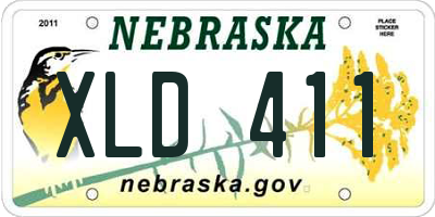 NE license plate XLD411