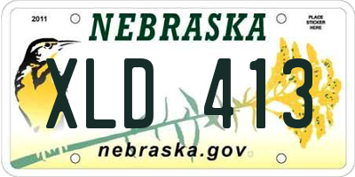 NE license plate XLD413