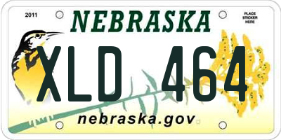 NE license plate XLD464