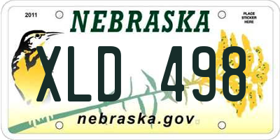 NE license plate XLD498
