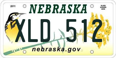 NE license plate XLD512