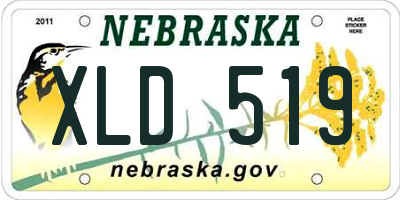 NE license plate XLD519