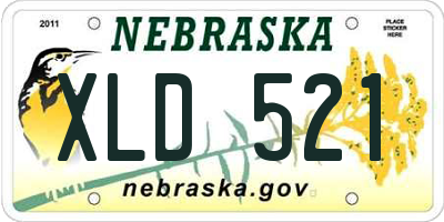 NE license plate XLD521