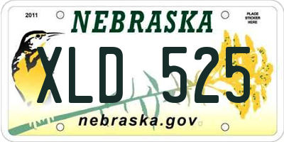 NE license plate XLD525