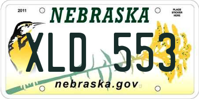 NE license plate XLD553