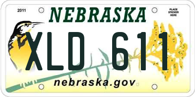 NE license plate XLD611