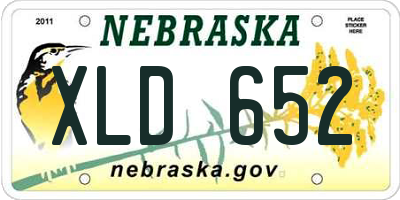 NE license plate XLD652